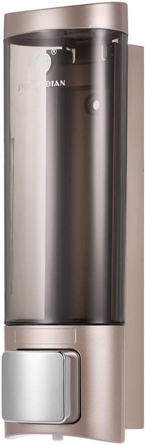 Anself CHUANGDIAN 200ml Wall Mount Manual Soap Dispenser Liquid Shampoo Shower Gel Hand Dispenser (Gold)