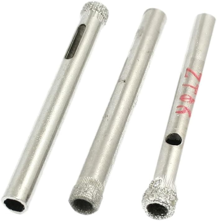uxcell 3 Pcs Diamond Coated Drill Bit Glass Hole Saw 6mm 15/64 inches