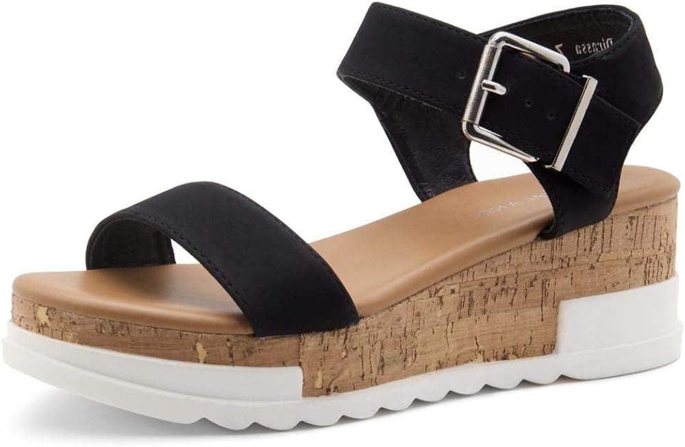 Shoe Land DIRASSA Women's Open Toe Ankle Strap Platform Wedge Sandals
