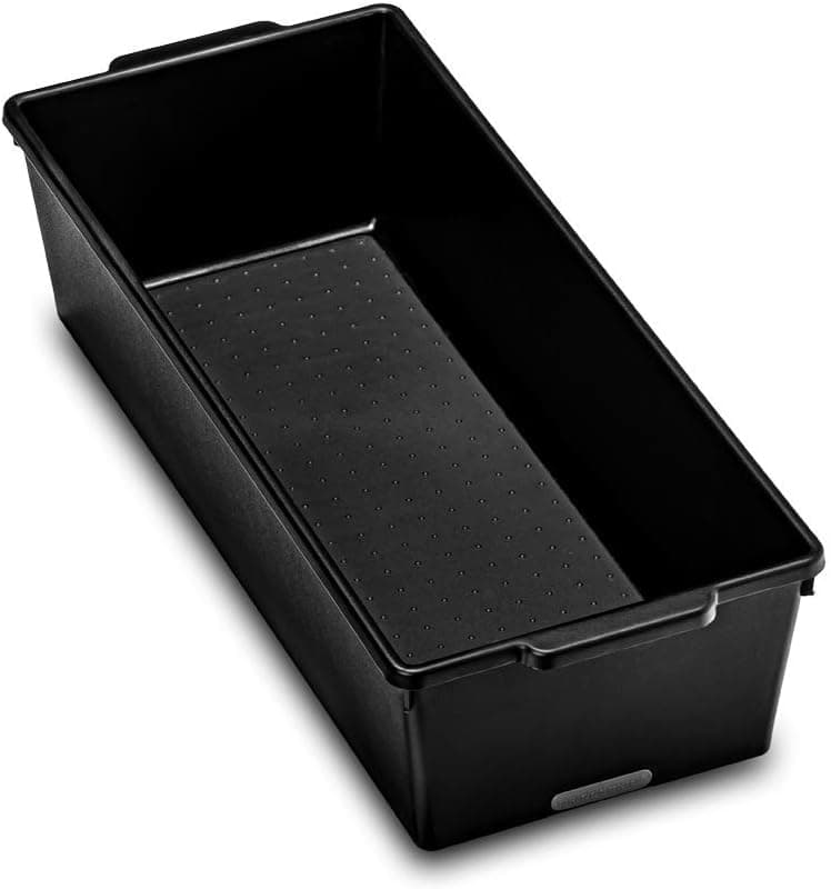 madesmart Large Deep Bin Multi-Purpose, Soft-Grip Handles, Non-Slip Feet & BPA-Free, Carbon