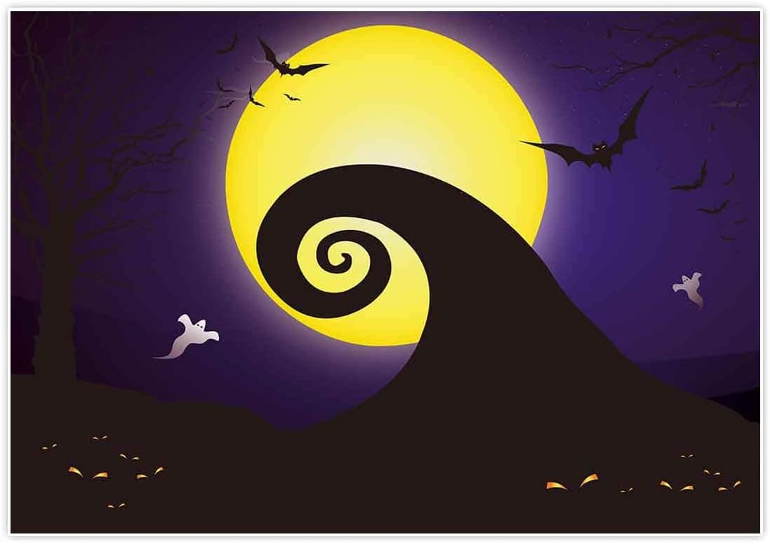 Allenjoy 7x5ft Happy Halloween Backdrop for Halloween Theme Photo Studio Photography Pictures Background Before Xmas Christmas Party Home Decor Outdoorsy Shoot Props Drop