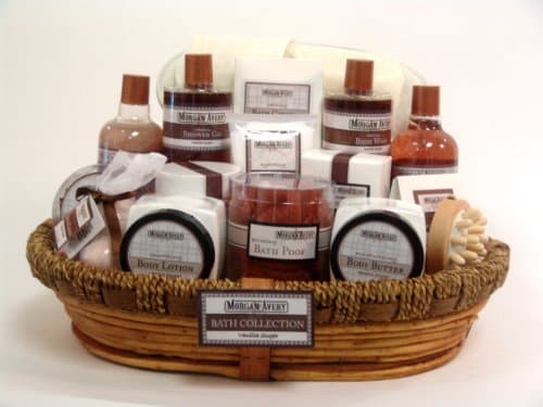 Morgan Avery Bain D'Esprit Bath Collection Gift Basket, Vanilla Sugar