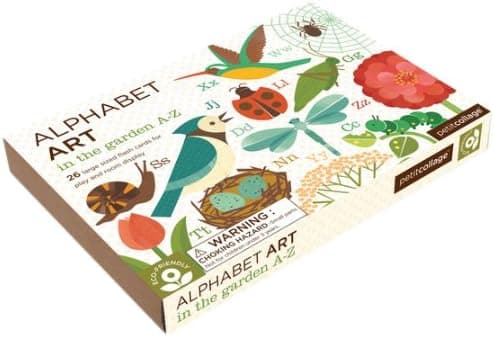 Petit Collage Alphabet Cards in The Garden A-Z