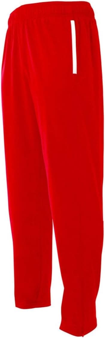 A4 Sportswear Fleece/Poly Sweat Pants Zippered at Leg Opening Moisture Wicking Odor Resistant (7 Sizes, 5 Colors)
