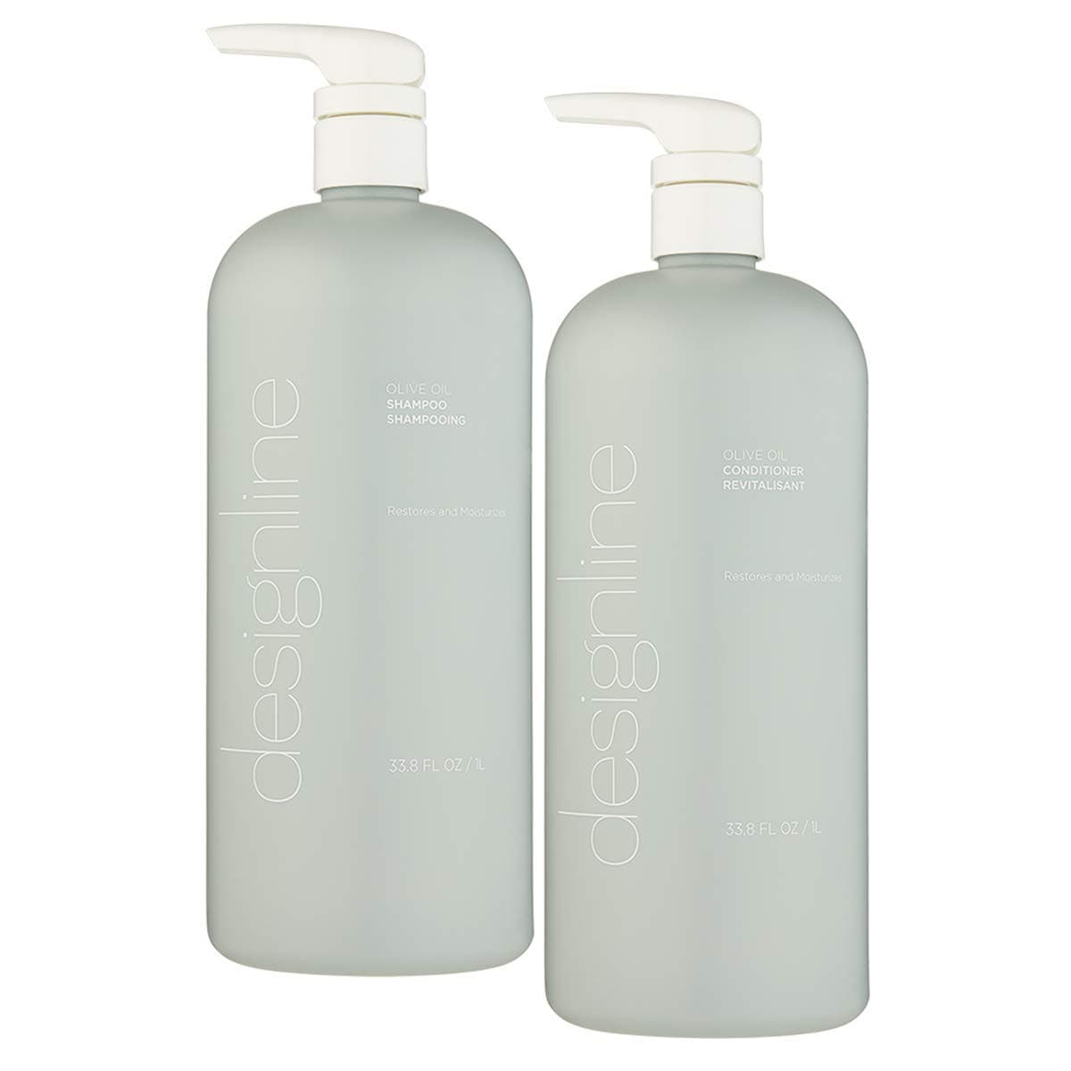 Olive Oil Hair Care Duo, Shampoo and Conditioner 33.8 oz - Regis DESIGNLINE - Fortified with Olive Oil, Castor Oil and Rich in Vitamins E and K to Help Protect Hair from Damage (33.8 oz)