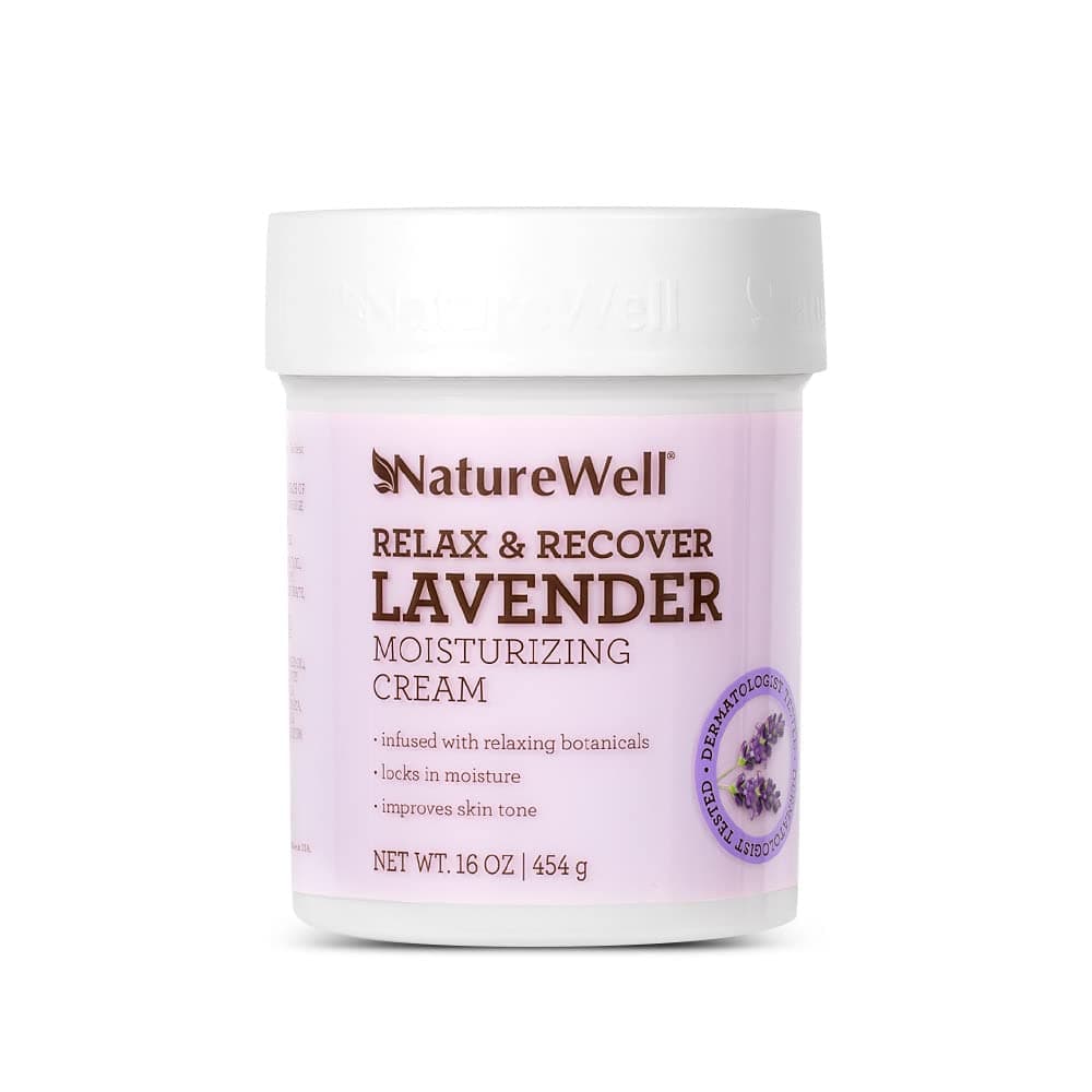 NATURE WELL Smooth & Soften Moisturizing Cream For Face & Body, Infused With Natural Oils & Extracts, Restores Skin Moisture Barrier, 16 Oz. (Lavender)