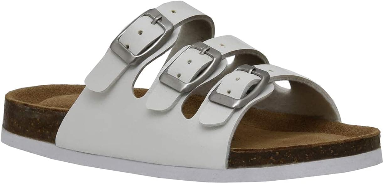 CUSHIONAIRE Kid's Lela JR Cork footbed Sandal with +Comfort