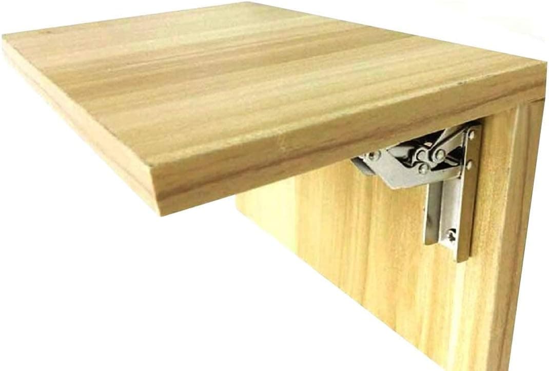 4 Pieces Stainless Steel 90 Degree Folding Shelf Hinged Bracket Hidden Desk Frame Hinged Furniture Accessories Folding Shelves