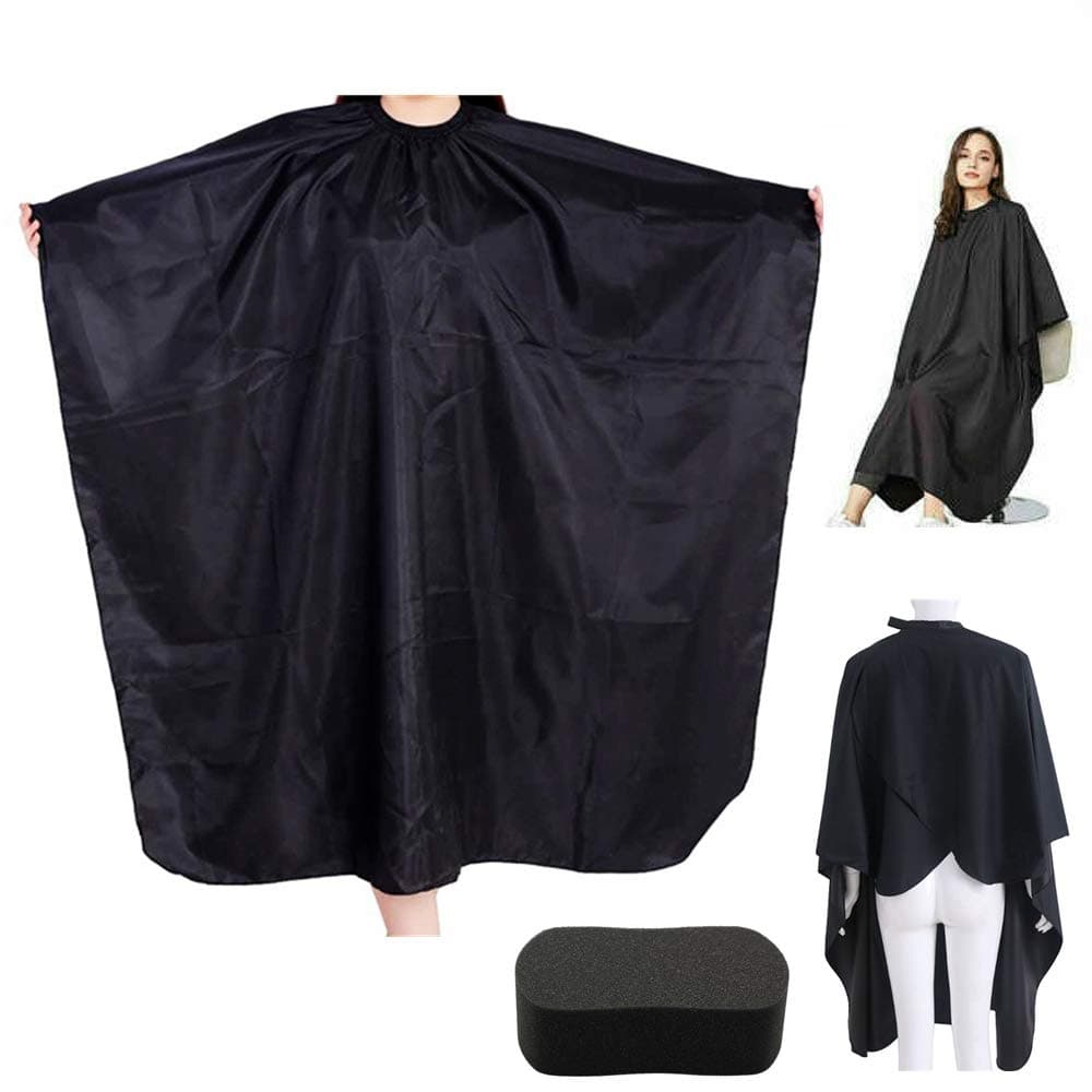 Barber Cape,Waterproof Hair Cutting Capes Professional Salon Cape with Adjustable Neck Strap Breathable Capa for Hair Stylist Large Hair Drape Lightweight Hairdressing Barber Apron for Men/Adults&Kids