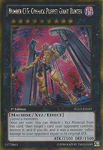 YU-GI-OH! - Number C15: Gimmick Puppet Giant Hunter (PGLD-EN019) - Premium Gold - 1st Edition - Gold Secret Rare