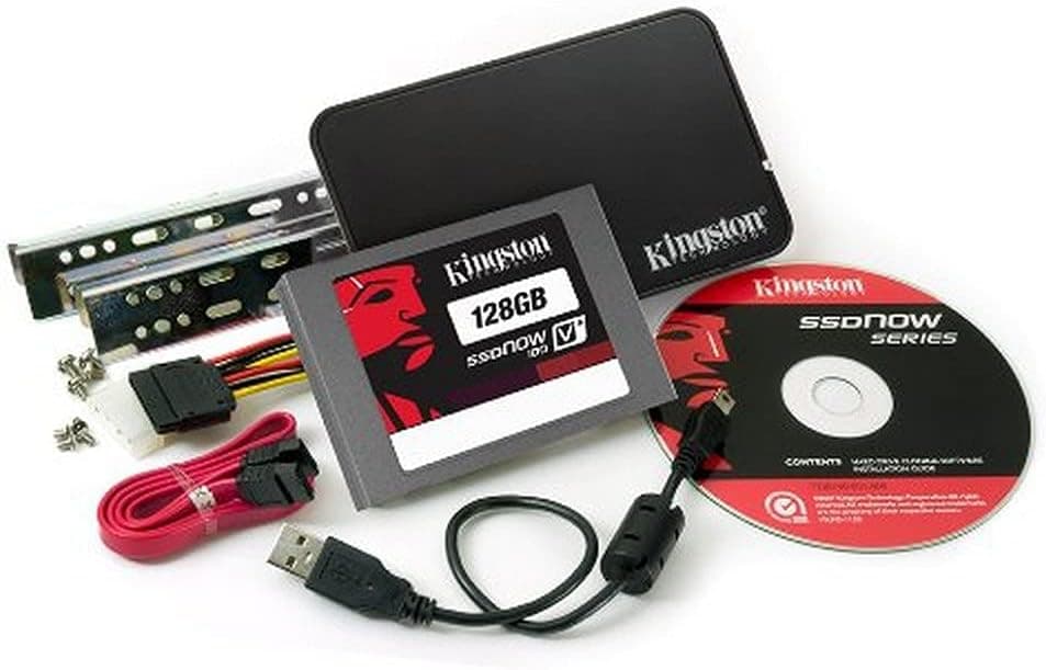 Kingston SSDNow V+100 128GB SATA II 3GB/s 2.5 Inch Solid State Drive with Upgrade Bundle Kit SVP100S2B/128GR