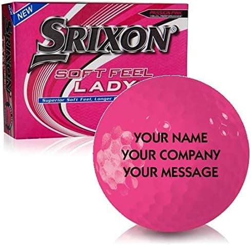 Srixon Soft Feel Lady Pink 7 Personalized Golf Balls