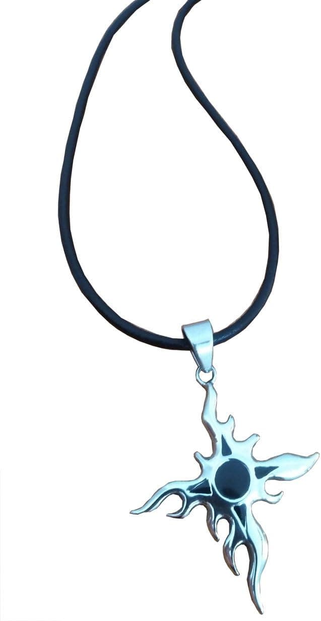 Sun-Rising Stainless Steel Gothic Biker Pendant Necklace Men Vintage Punk Stainless Steel Gothic Biker Pendant Necklace Men Vintage Punk (Antique Flame)