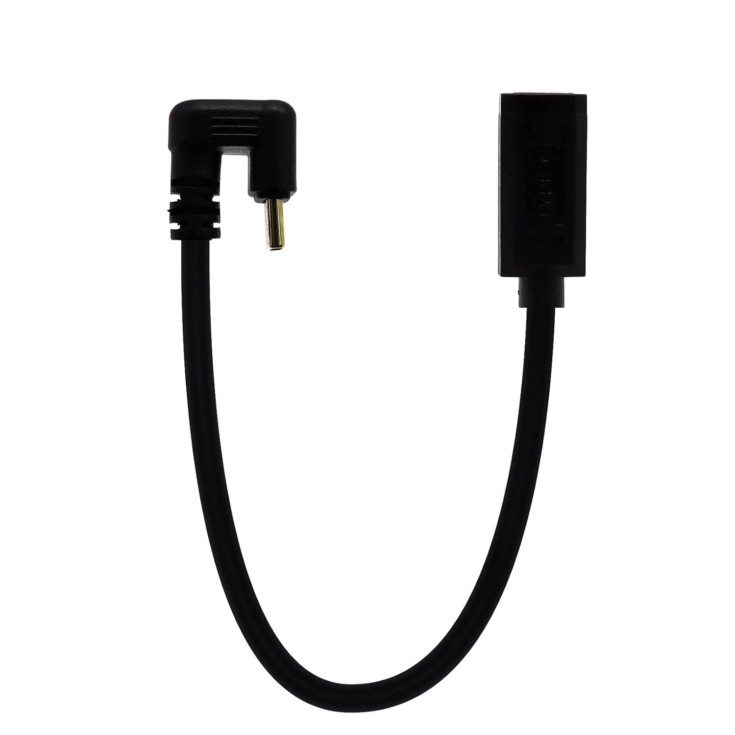 LOKEKE U-Shaped USB C to USB C Cable, 10Gbps Gold Plated Type C Female to Type C 3.1 Male 180 Degree Angle Charging Sync Date Cable Adapter Cord for Laptop/Tablets(0.3M, F to M 180Degree)