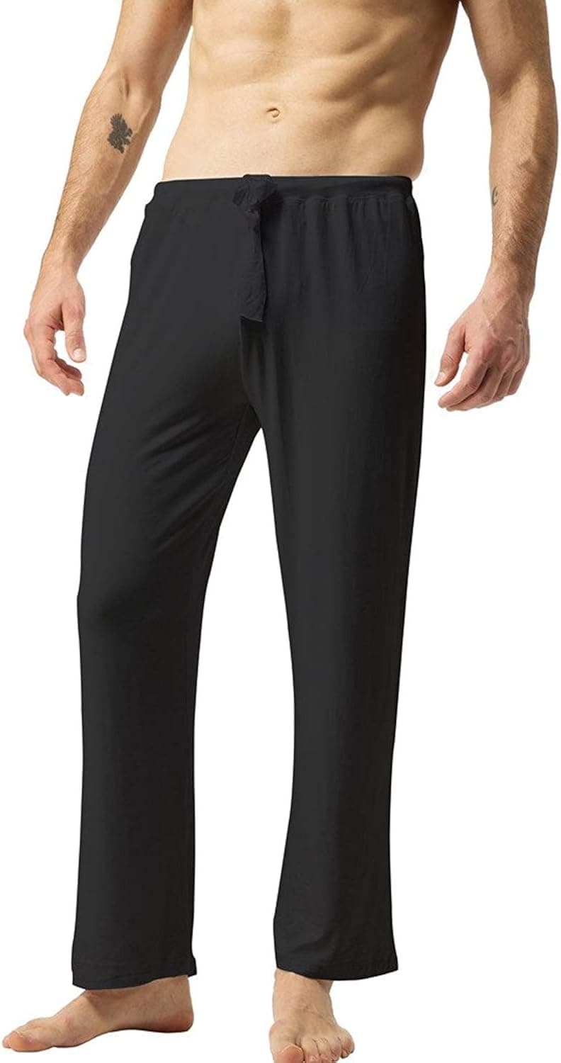 ZSHOW Men's Super Soft Yoga Pants Long Knit Slant Pockets Pajama Lounge Pants