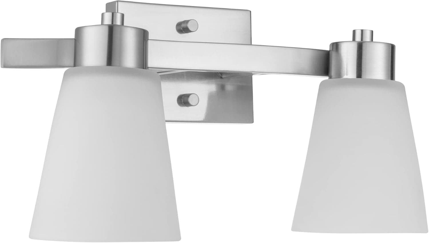 Prominence Home 51568-01 Lornah Wall Mount Bath Vanity, 2 Light, Brushed Nickel