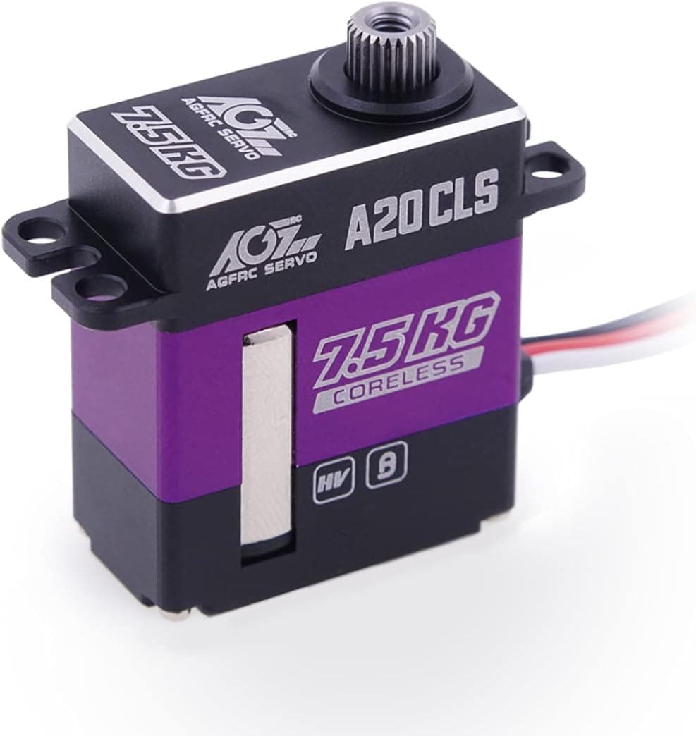 AGFRC 7.5KG High-Torque Micro RC-SCX24-Servo - Digital CNC Thin Coreless SCX24 Steering Servo Upgrade Programmable Dig Servo with Steel Gear (A20CLS)