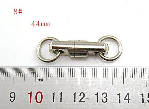Fishcm Fishing Swivel Saltwater Heavy Duty 260 to 500Lbs Welding Ring Stainless Steel Tuna Shark Rig Big Game Offshore (44mm_480LB_25pcs)