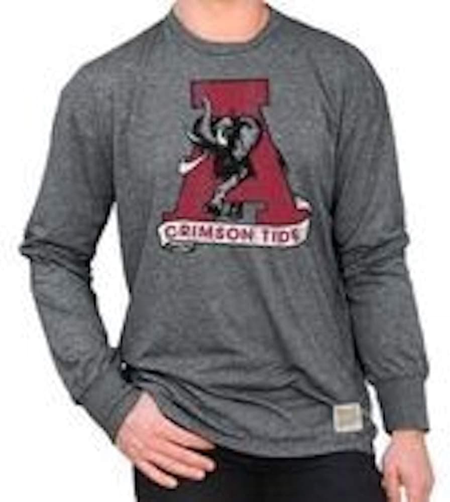 Elite Fan Shop NCAA Mens Retro Long Sleeve Shirt Soft Charcoal Gray