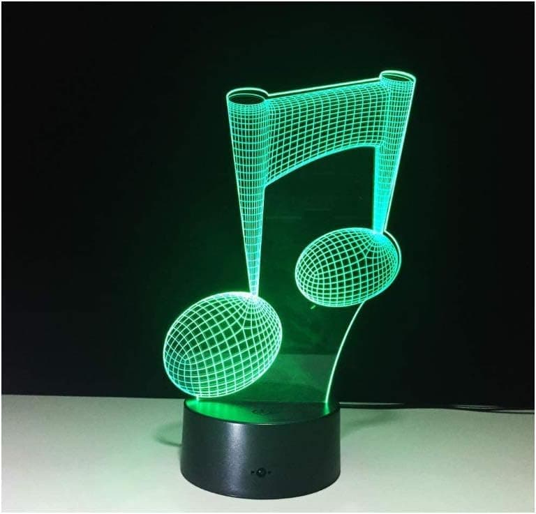 3D Lamp Desk, Ephvan 3D Music Visualization 7 Colors Change Optical Illusion Led Touch Sensor Lamp Atmosphere Bedside Lamp for Home Décor,Children Friend Gift