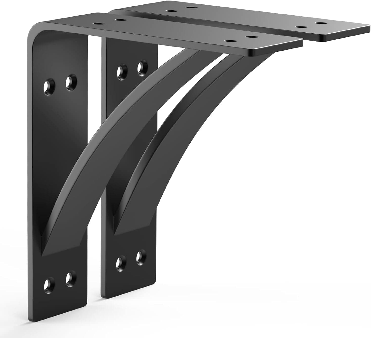 Heavy Duty Shelf Brackets, 2 Pack Fireplace Mantel Brackets, Hand Welded Steel Bracket, Countertop Support Bracket, DIY Shelving Brackets for Rustic Farmhouse Decor (9"x8"x2.5", ¼”Steel Large)