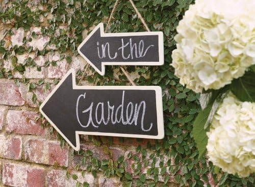 Mud Pie Small Chalkboard Wedding Arrow