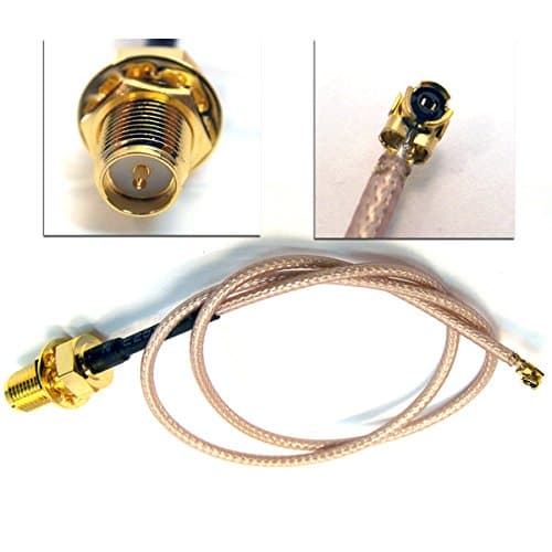 Embedded Works RP-SMA Female with 300mm (12 inches) RG178 Cable + IPEX-MHF(U.FL) Connector