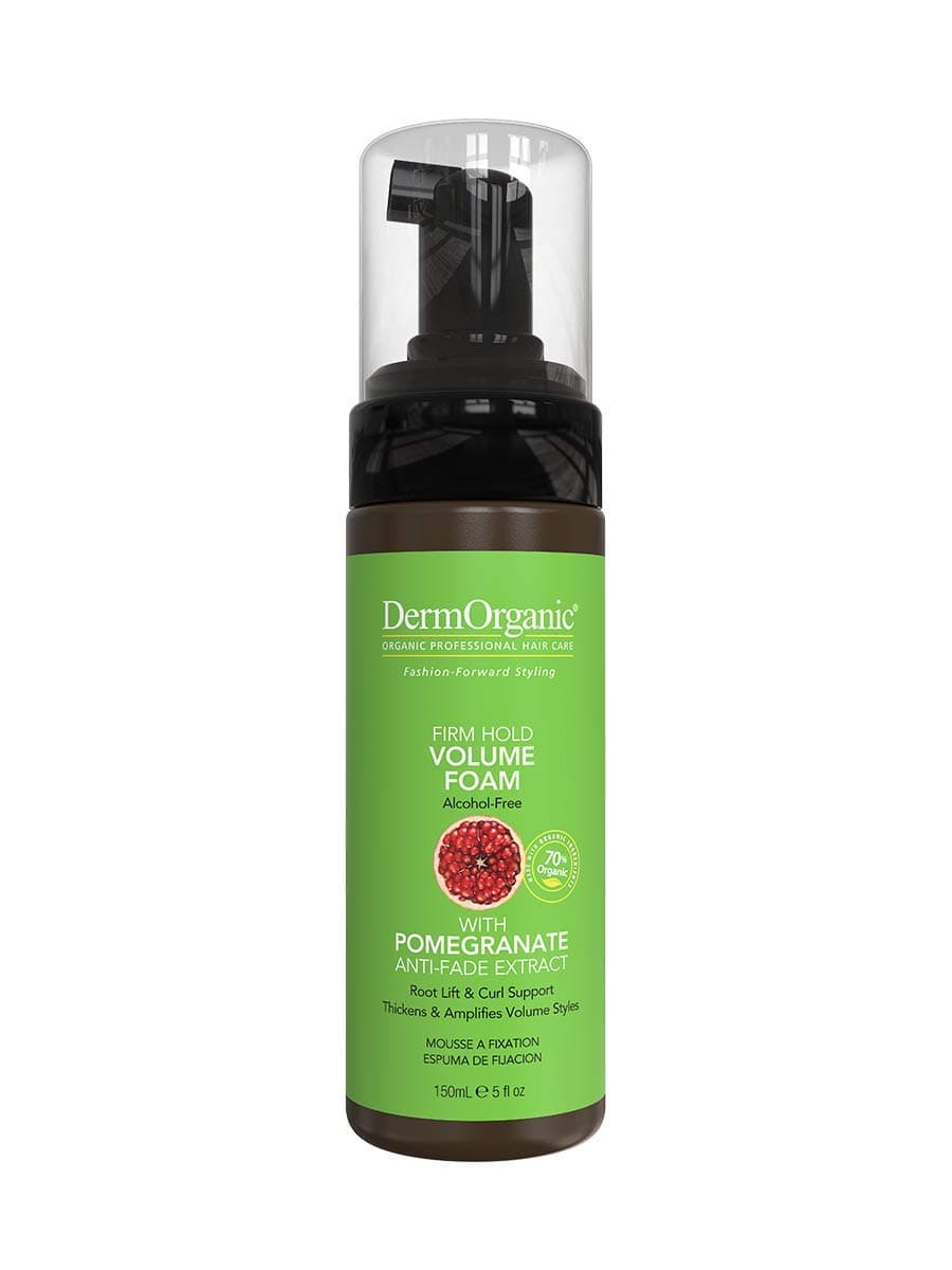 DermOrganic Firm Hold Volume Foam with Pomegranate Anti-Fade Extract - Alcohol-Free, 5 fl.oz.