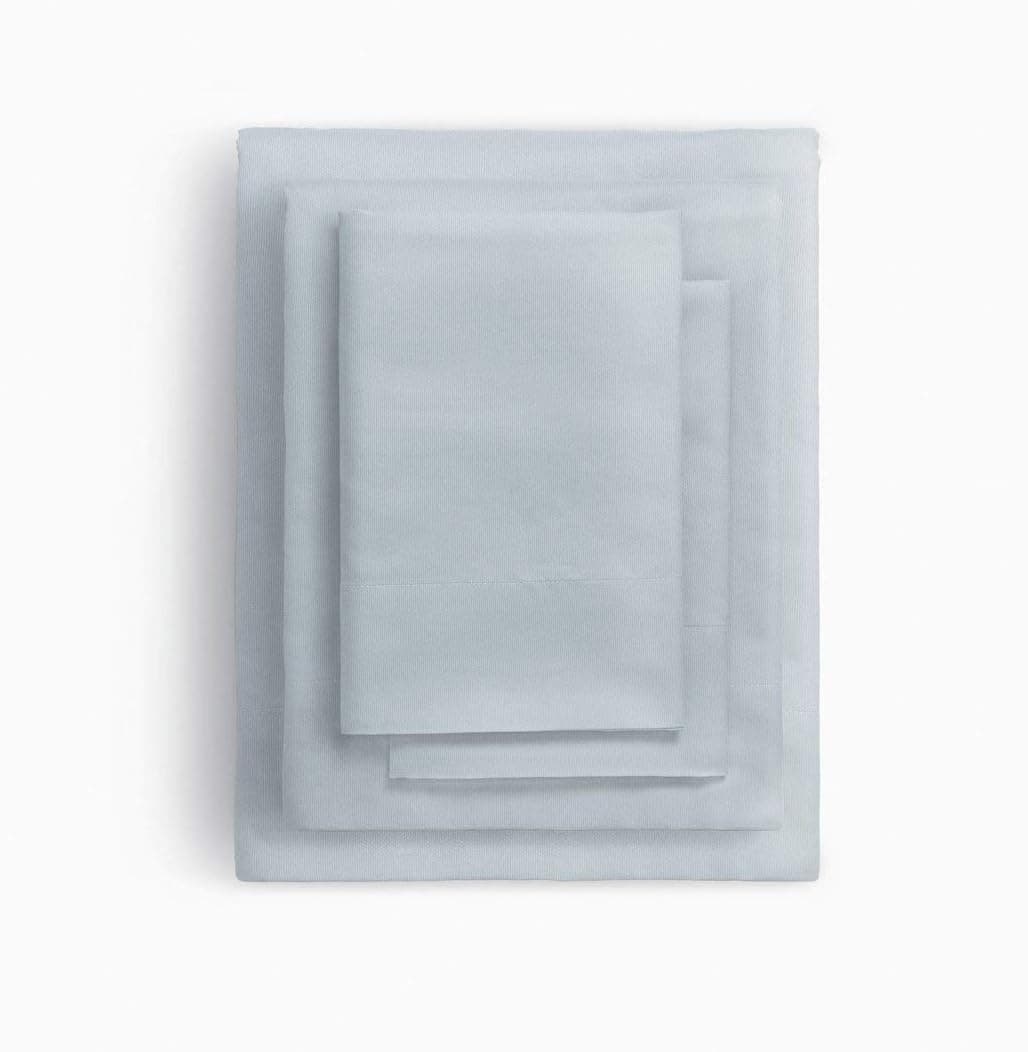 Silvon Premium Full Size Sheet Set 300 Thread Count for Acne Prone Skin-Silver Infused Smart Fabric -No Odor and Acne-Causing Bacteria - Breathable & Ultra Soft Supima Cotton Sheets (Full, Sky/Blue)