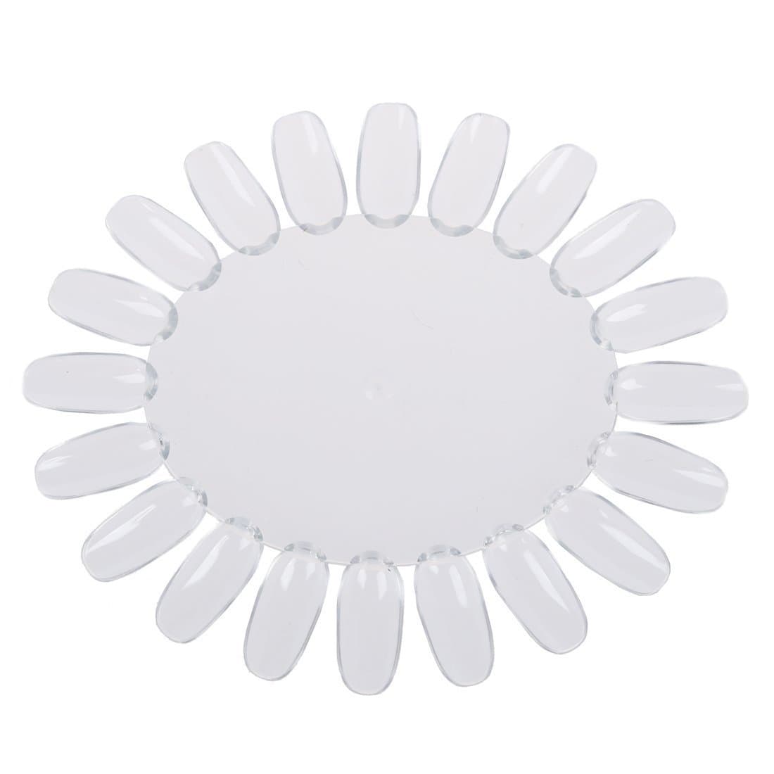 350buy 10 PCS Acrylic Clear Round Nail Art Tips Display Practice Wheel Tool DIY