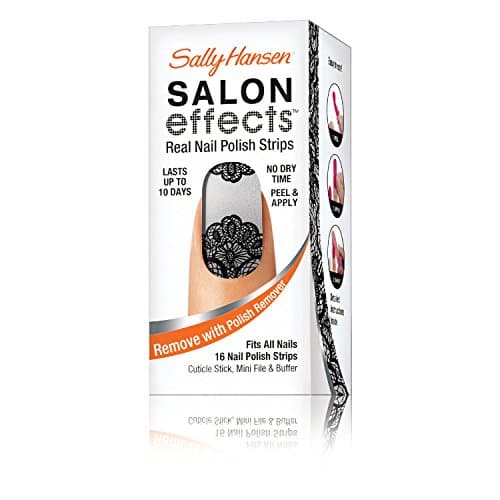 Sally Hansen Salon Effects Real Nail Polish Strips, Amazing Lace, 16 Count
