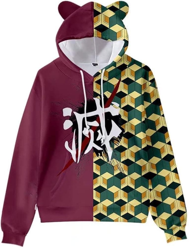 YUESUO Anime Lemon Slayer Hoodies, Unisex 3D Printed Cosplay Sweatshirt for Men Women Boys Girls