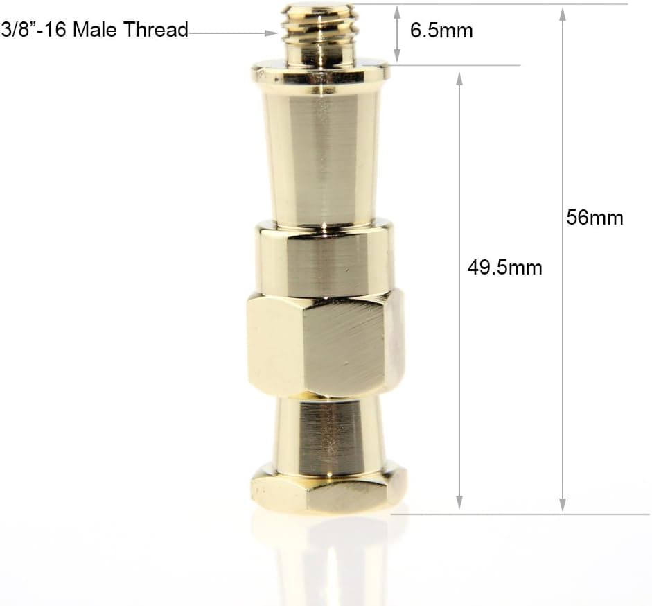 CAMVATE Standard Stud Thread Adapters for Super Clamps Pack 3/8" 1/4" Male Female 3 in 1 Light Stand Umbrella Holder