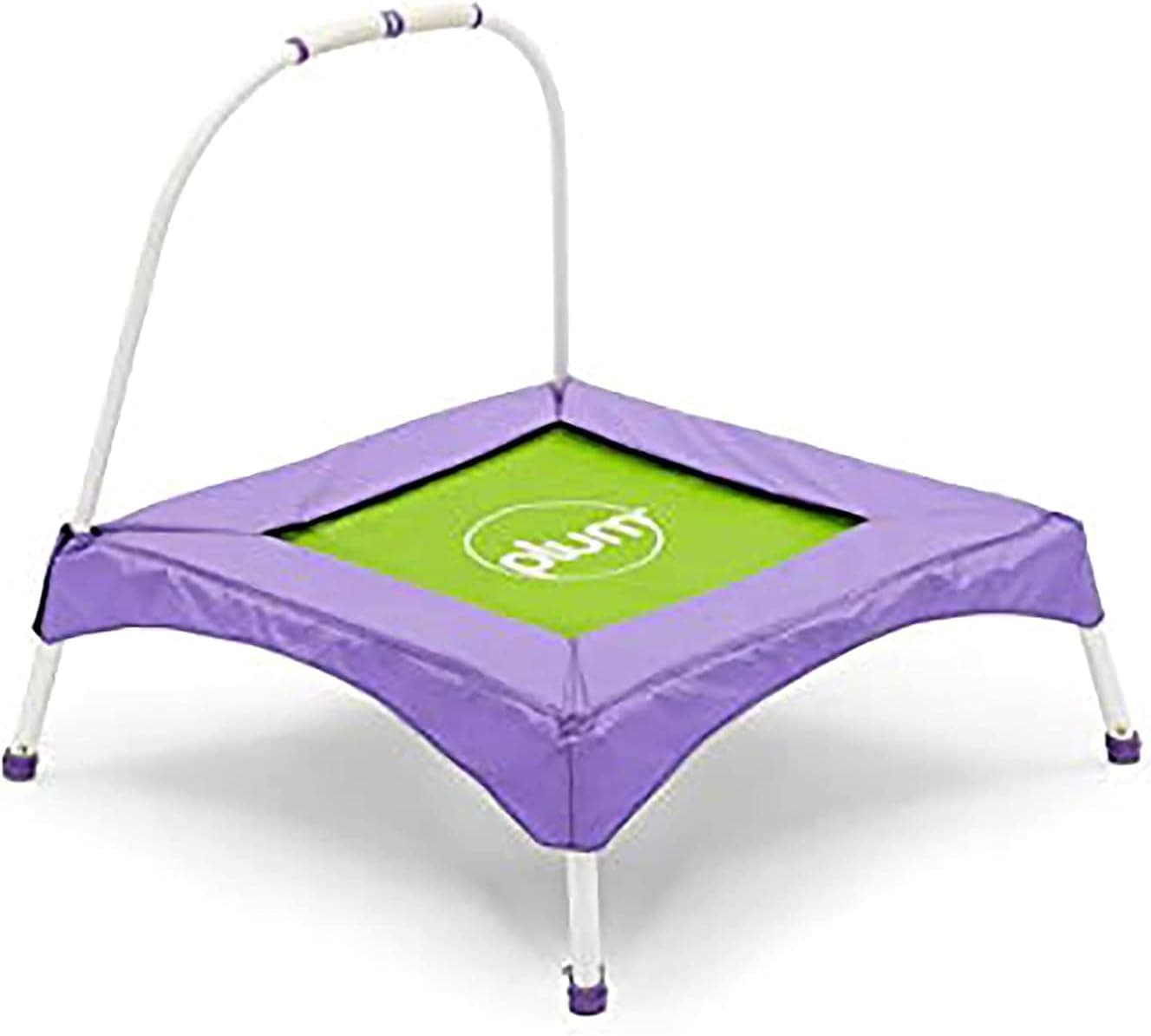 Plum Junior Bouncer Baby Trampoline – Toddler Trampoline w/Handle – Spring-Safe Kids Trampoline – Safe and Soft Mini Trampoline for Kids - Recommended Ages: 18+ Months, Purple (PLM.030)
