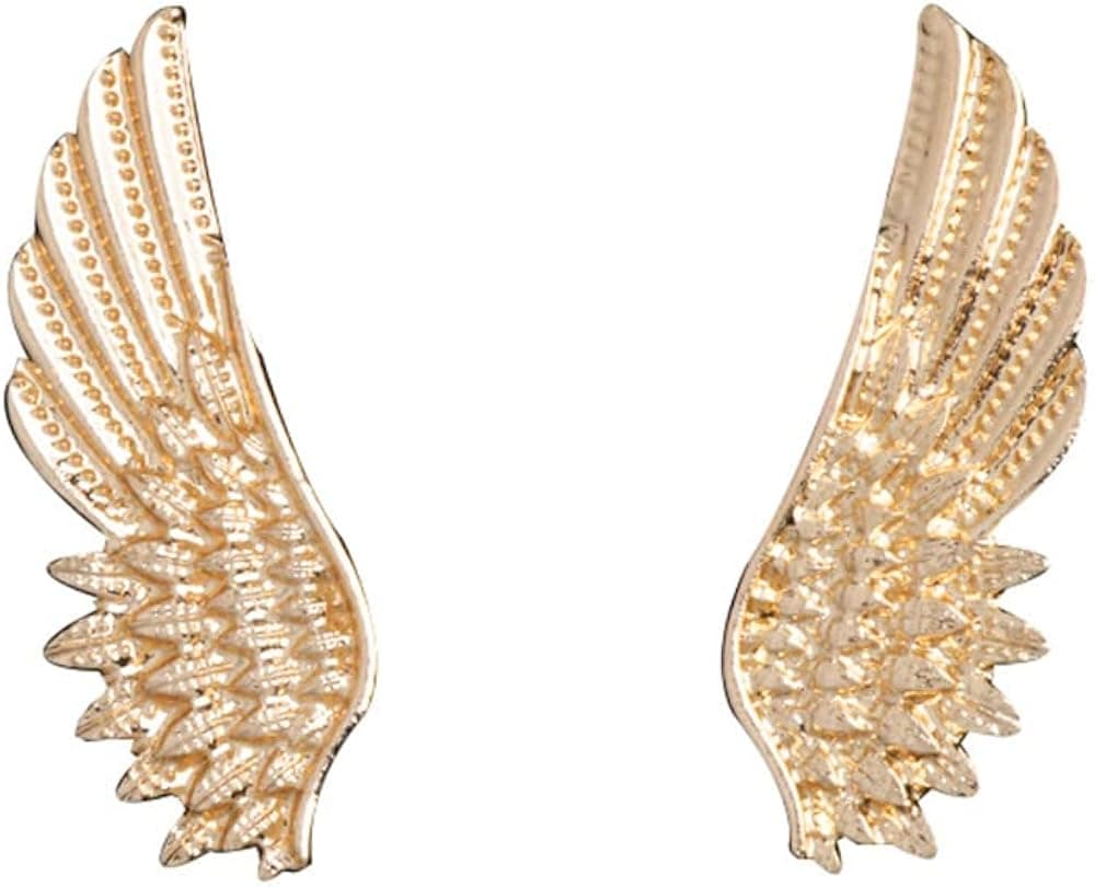 2Pcs Vintage Angel Wings Brooch Pin Set,Gold Silver Wings Lapel Pin Wings Suit Pin Wedding Party Jewelry for Women Men Birthday Gifts