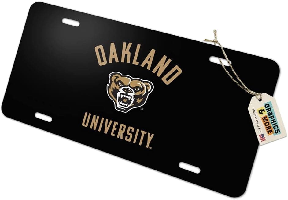 Oakland Golden Grizzlies Novelty Metal Vanity Tag License Plate