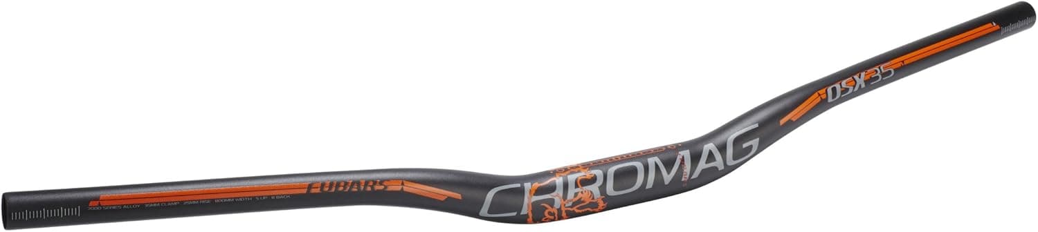 Chromag Fubars OSX 35 Handlebar: 25mm Rise and 800mm Width, 35mm, Black and Orange