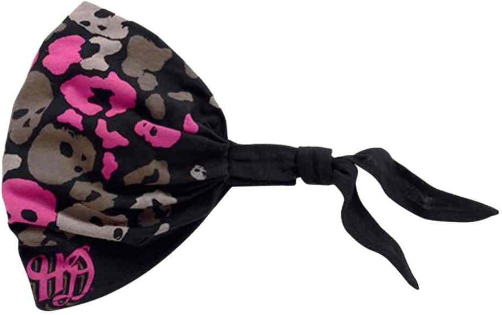 Harley-Davidson Women's Camo Skull Biker Head Wrap, Black & Pink 97794-16VW