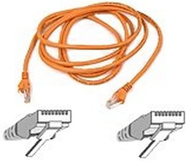 Belkin A3L791-25-ORG-S 25-Feet RJ45 CAT 5E Snagless Molded Patch Cable (Orange)