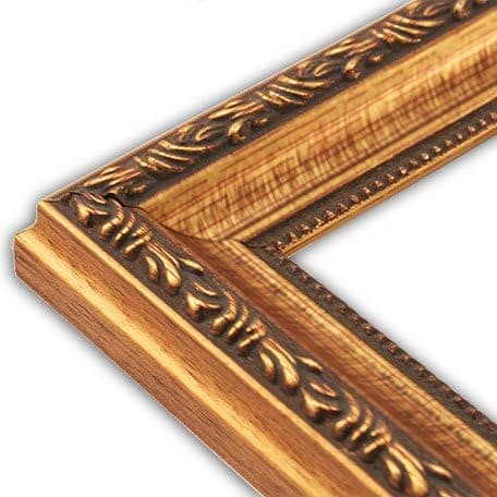 Scrolled Gold Picture Frame-Solid Wood, 6x6