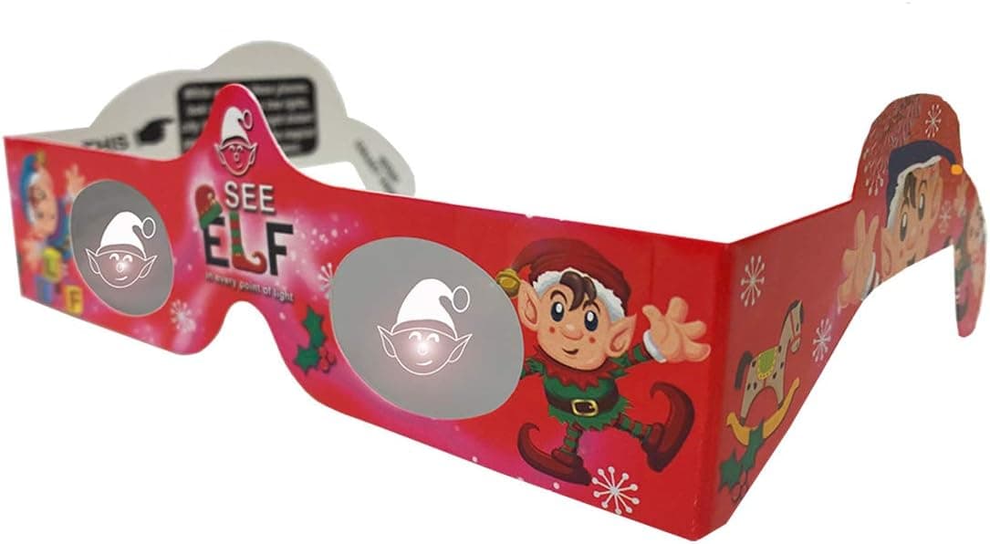 Elf Holiday Specs Holographic Glasses Pack of 10
