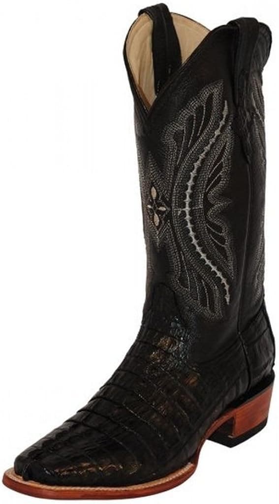 Ferrini Mens Caiman Croc Tail Sq Boots