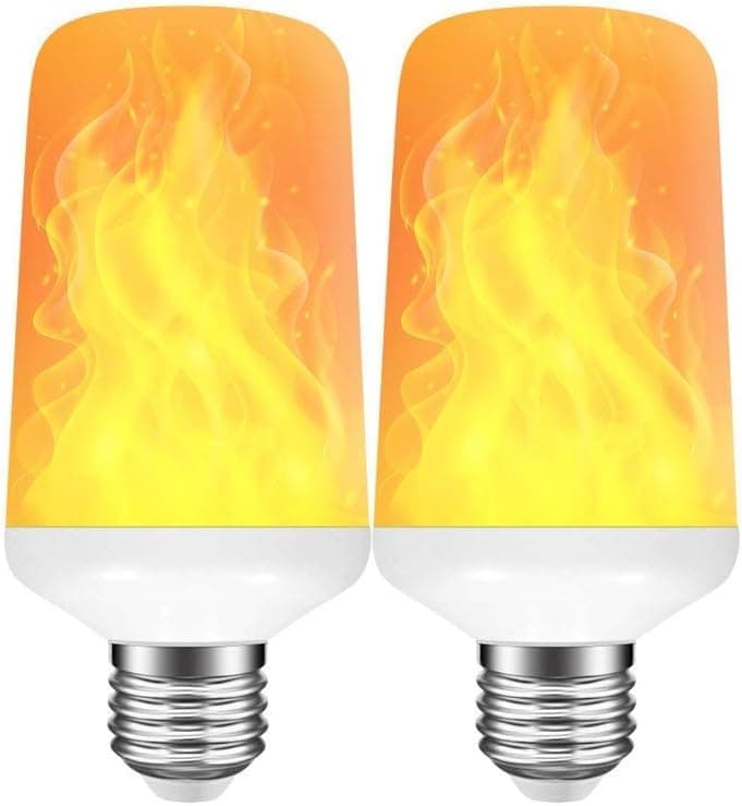LED Flame Effect Light Bulbs E26 Simulation Fire Flickering Decorative Bulbs Halloween/Home/Hotel/Bar/Party(2pack)