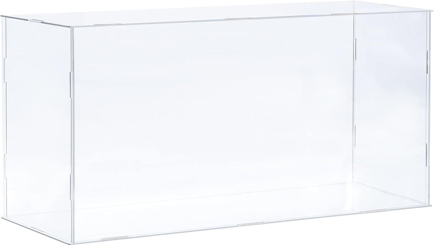 MECCANIXITY Acrylic Display Case Plastic Box Clear Assemble Dustproof Showcase 16x6.3x8 Inch for Collectibles Items