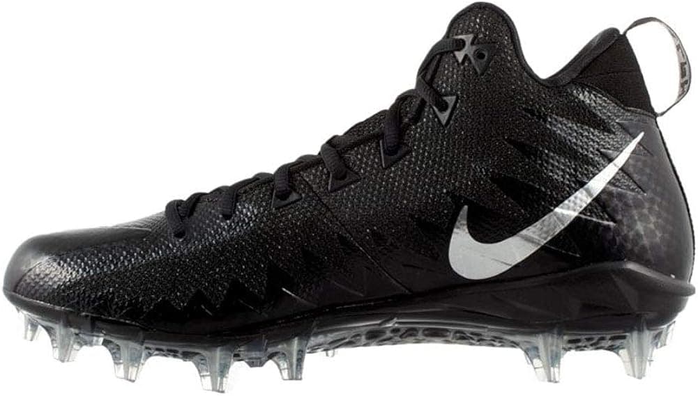 Nike Men's Alpha Menace Pro Mid Football Cleats (13, Black/White)