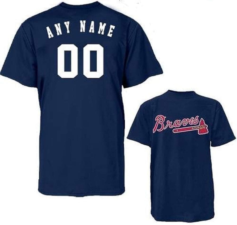 Majestic Athletic Atlanta Braves Custom (Any Name/Number) Youth/Adult Licensed Replica Jersey