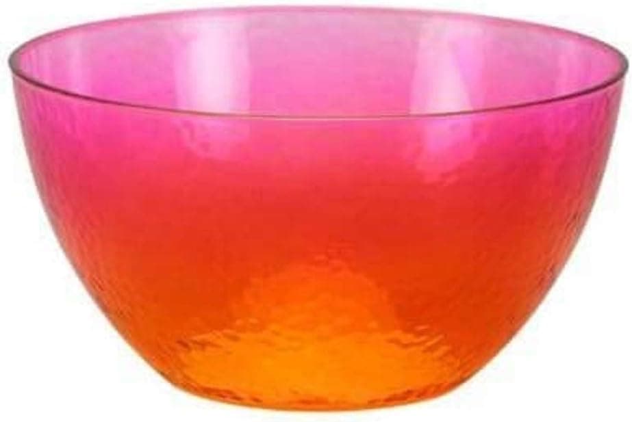 Kingzak Solid Color Party Pebble Serving Bowl - 60oz Pink/Orange Pack of 1