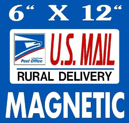 Mail Delivery Magnetic Sign Rural Carrier Magnet 6'X12