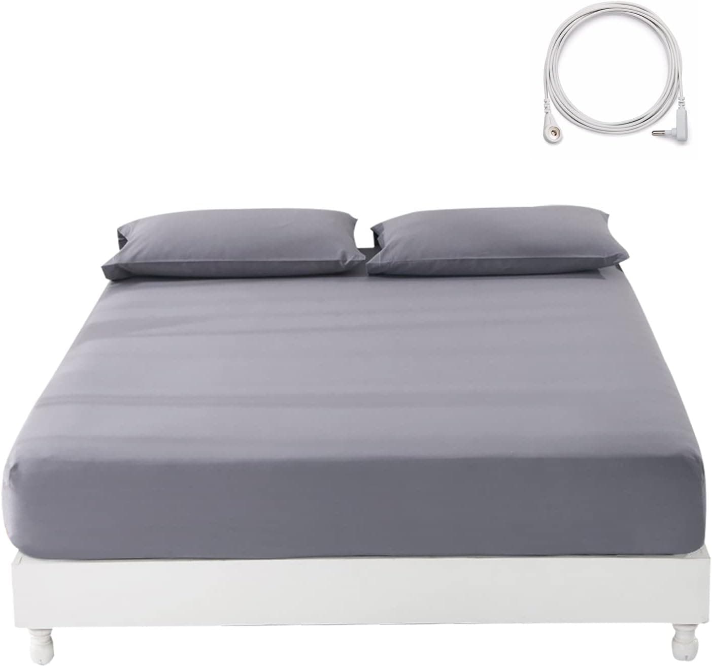 Grounding Sheets for Earthing Twin Size Grounding Fitted Bed Sheets with 15 ft Grounidng Cord