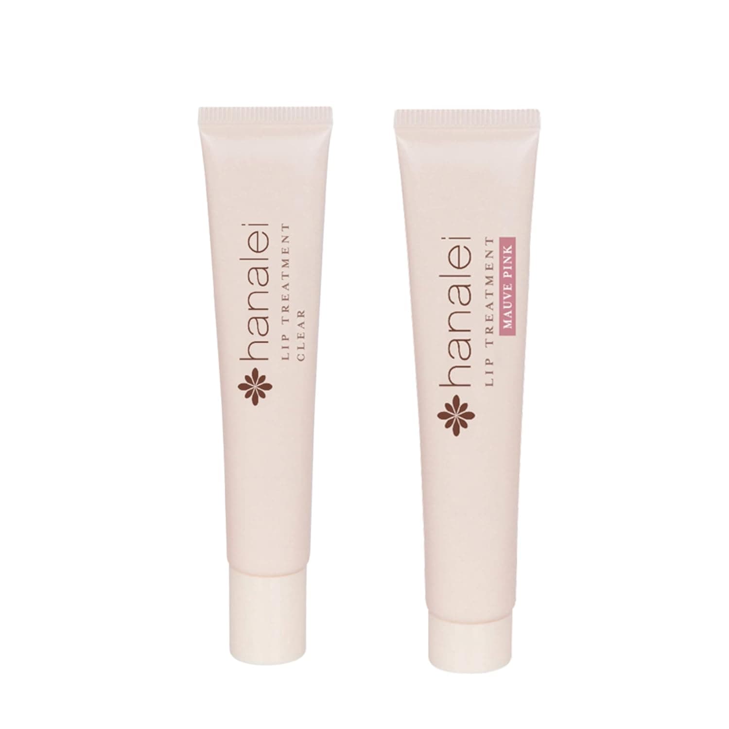 Hanalei Lip Treatment Bundle (Clear and Mauve Pink) | Made with Kukui Oil, Shea Butter, Agave, and Grapeseed Oil, Soothe Dry Lips (Cruelty free, Paraben free)
